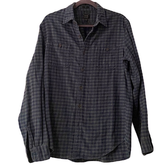 J. Crew Other - J Crew Flannel Casual Collared Slim Fit Cotton Green Blue Brown Button Down